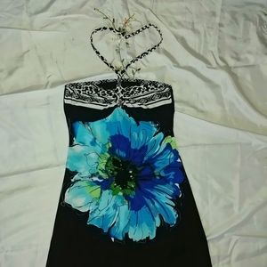 Strapless flower dress